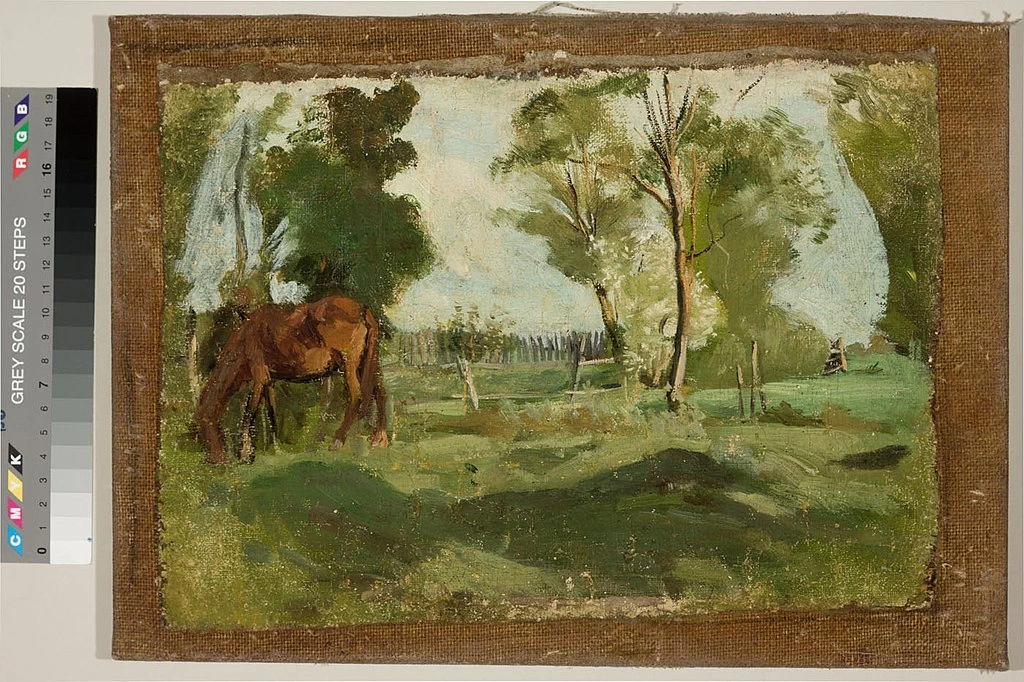 Un cavallo in un recinto - Art Museum of Estonia's painting collection, Tallinn